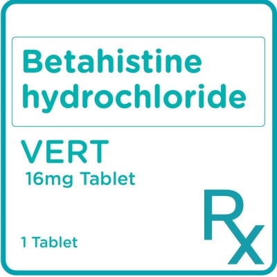 VERT Betahistine 16mg 1 Film-Coated Tablet [PRESCRIPTION REQUIRED]