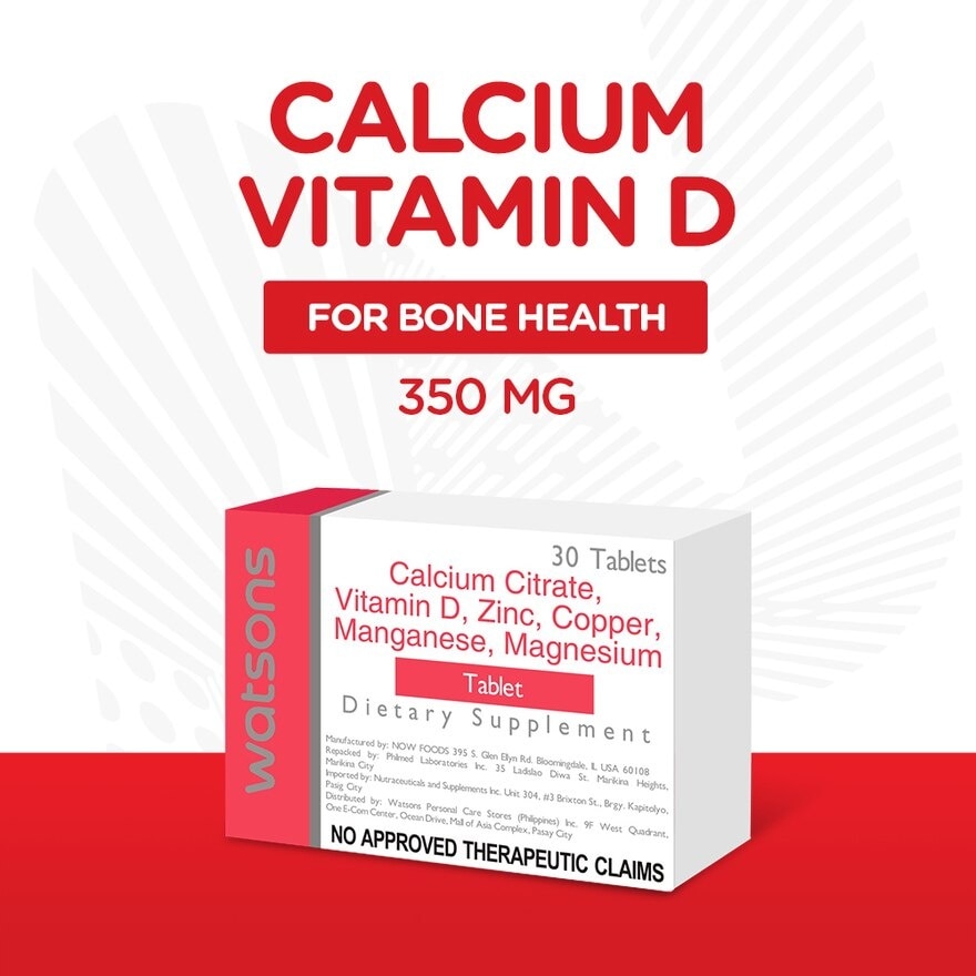 Calcium Citrate + Vitamin D + Zinc + Copper + Manganese + Magnesium 1 Tablet