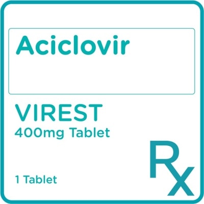 VIREST Virest Aciclovir 400mg 1 Tablet [Prescription Required]