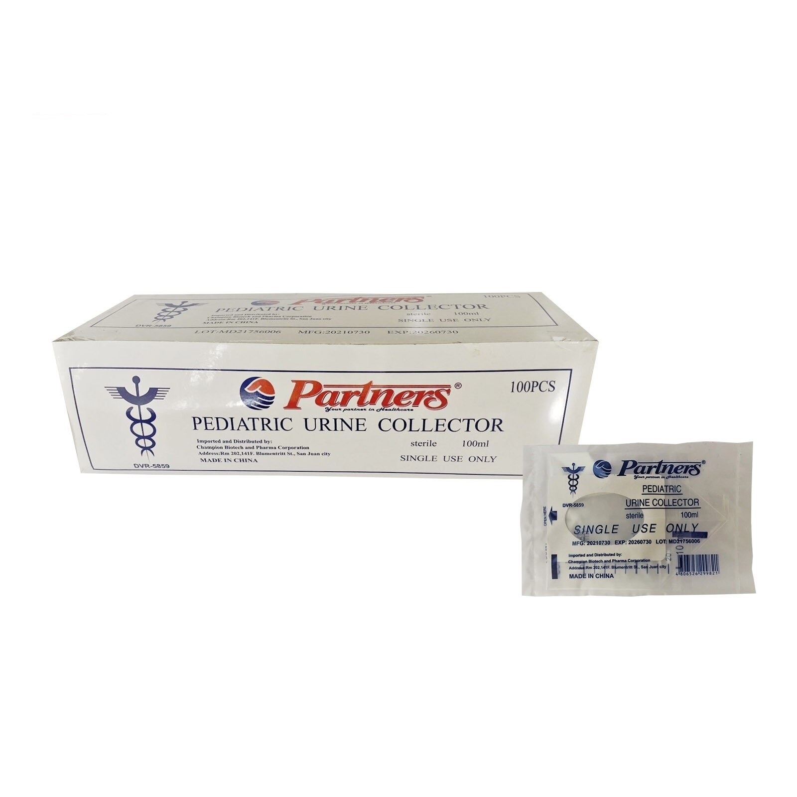 Partners Pediatric Urine Collector 100Ml