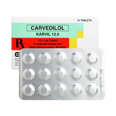 KARVIL Karvil Carvedilol 12.5mg 1 Tablet [Prescription Required]
