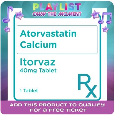 ITORVAZ - Itorvaz Atorvastatin 40mg 1 Tablet [Prescription Required]