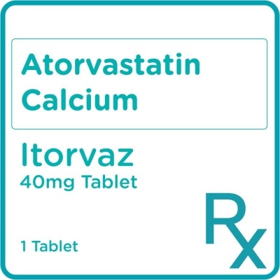 ITORVAZ Itorvaz Atorvastatin 40mg 1 Tablet [Prescription Required]