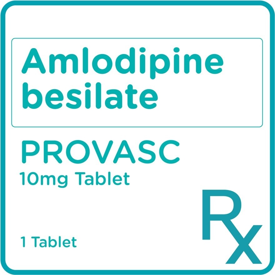 Provasc Amlodipine 10mg 1 Tablet [Prescription Required]