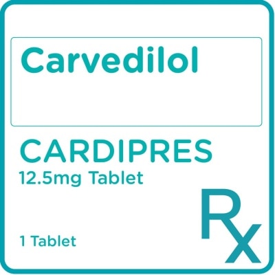 CARDIPRES Cardipres Carvedilol 12.5mg 1 Tablet [Prescription Required]