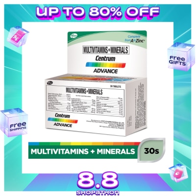 CENTRUM Centrum Advance Multivitamins + Minerals 30 Tablets Bottle