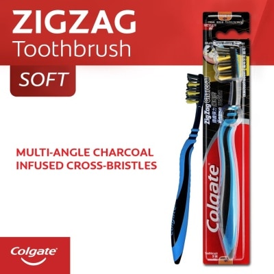 COLGATE Zigzag Charcoal Soft Toothbrush