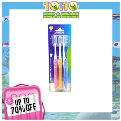 WATSONS Toothbrush Slim Soft Spiral Set Of 3