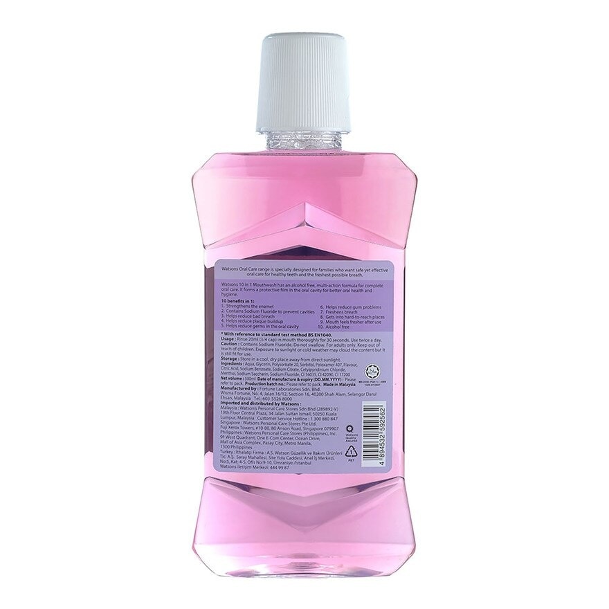 10in1 Alcohol-Free Mouthwash 500ml