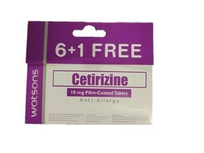 WATSONS GENERICS Cetirizine HCl 6 + 1 10mg per Tablet