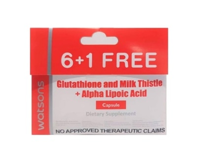 WATSONS GENERICS Glutathione and Milk Thistle + Alpha Lipoic Acid 6+1 Capsules