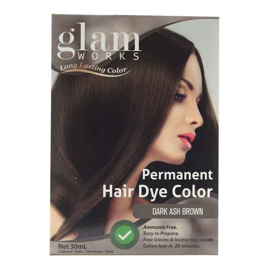 Permanent Hair Dye Color Dark Ash Brown 30ml