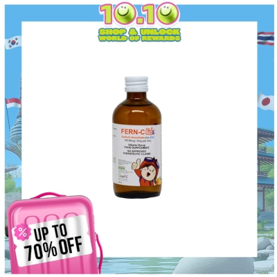 FERN C Sodium ascorbate 109.68mg (equivalent to ascorbic acid 97.5mg) elemental Zinc 5mg Syrup 120mL