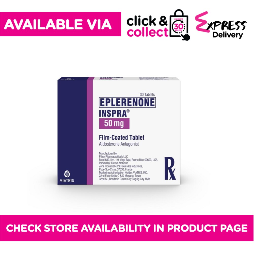 Eplererone 50mg 1 Film-Coated Tablet [PRESCRIPTION REQUIRED]