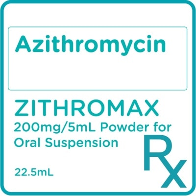 ZITHROMAX Azithromycin 200mg/5mL Powder for Oral Suspension 22.5mL [PRESCRIPTION REQUIRED]