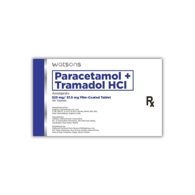 WATSONS GENERICS WATSONS GENERICS Paracetamol 325mg + Tramadol 37.5mg Sold Per Piece [PRESCRIPTION REQUIRED]