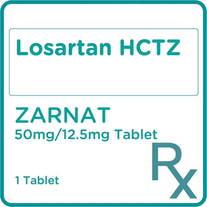 ZARNAT, Losartan HCTZ 50 mg/12.5 mg 1 Tablet [PRESCRIPTION REQUIRED ...