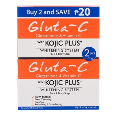 GLUTA C Kojic Plus+ Face and Body Soap 60gx2