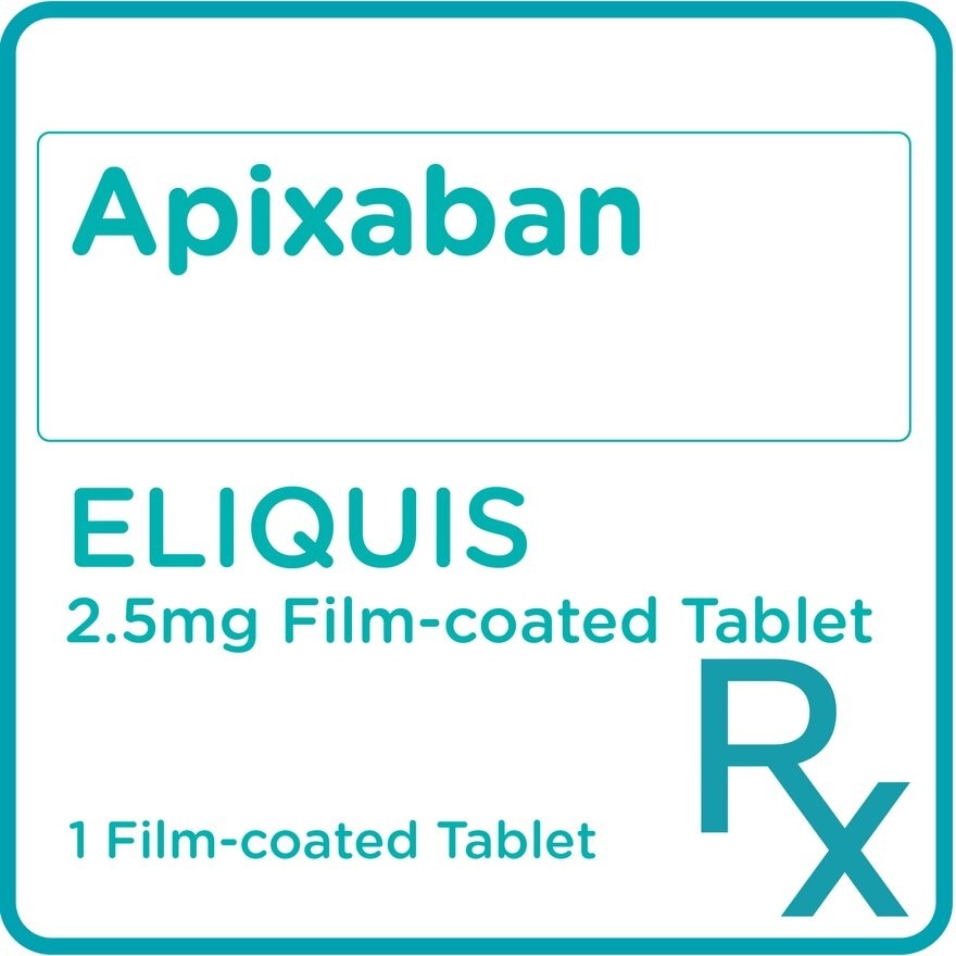 Apixaban 2.5mg 1 Film-coated Tablet [PRESCRIPTION REQUIRED]