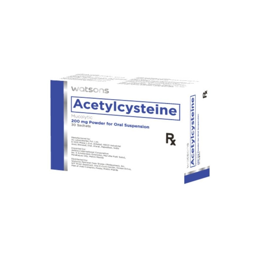WATSONS GENERICS Acetylcysteine Powder 200mg 1 Sachet [PRESCRIPTION REQUIRED]