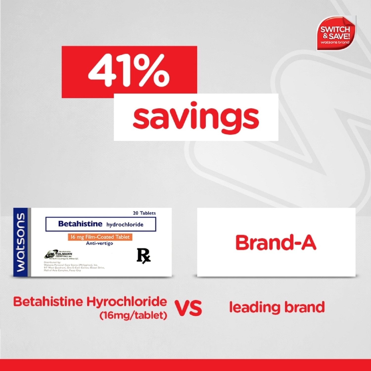 Betahistine hydrochloride 16mg 1 Tablet [PRESCRIPTION REQUIRED]