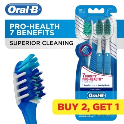 ORAL B Pro-Health 7 Benefits Superior Cleaning Toothbrush 3s