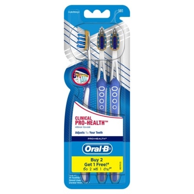 ORAL B Clinical Pro-Health Soft Toothbrush 3s