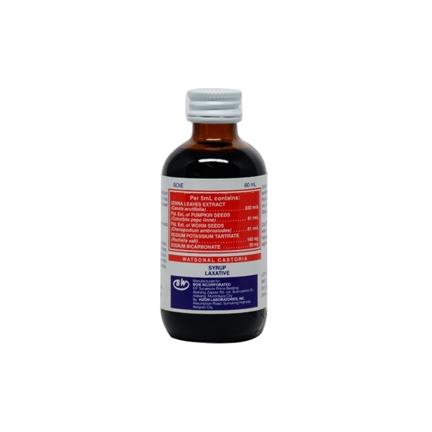 Senna Leaves Extract Sodium Potassium Tartrate Syrup 60mL