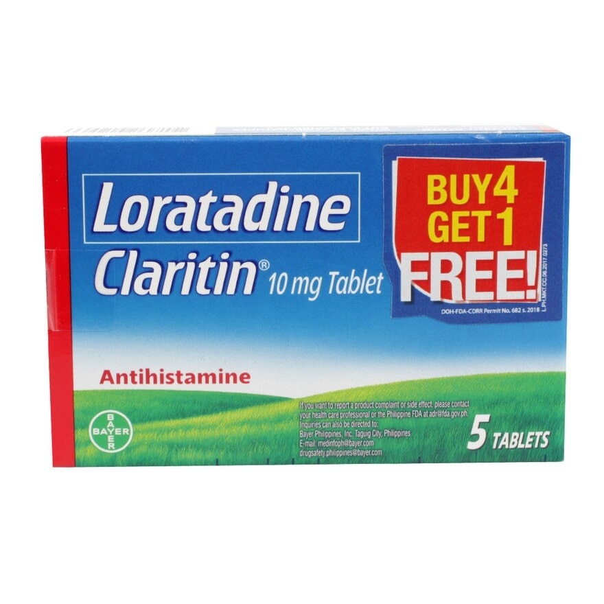 Claritin Loratadine 10mg 4+1 Pack