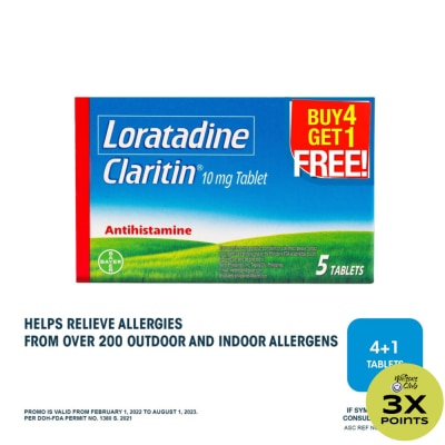 CLARITIN Claritin Loratadine 10mg 4+1 Pack