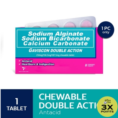 GAVISCON GAVISCON Double Action Chewable Tablet Sold Per Piece