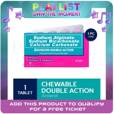 GAVISCON - GAVISCON Double Action Chewable Tablet Sold Per Piece