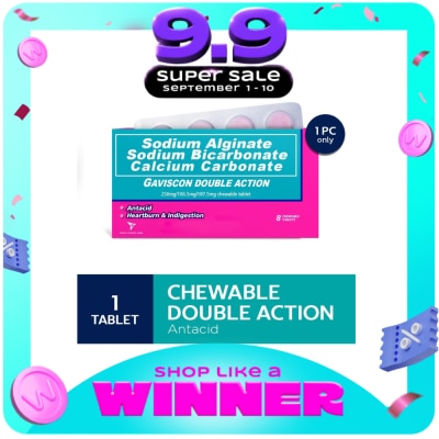 GAVISCON - GAVISCON Double Action Chewable Tablet Sold Per Piece image
