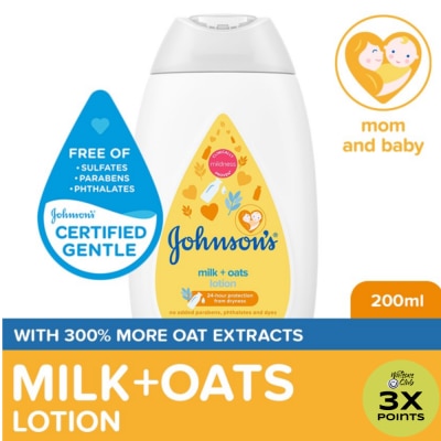 JOHNSONS BABY Johnson'S Milk+Oats Baby Lotion 200ml - Baby Essentials, Baby Care, Baby Body Lotion, Milk Lotion