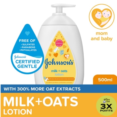 JOHNSONS BABY Johnson'S Milk+Oats Baby Lotion 500ml - Baby Essentials, Baby Care, Baby Body Lotion, Milk Lotion