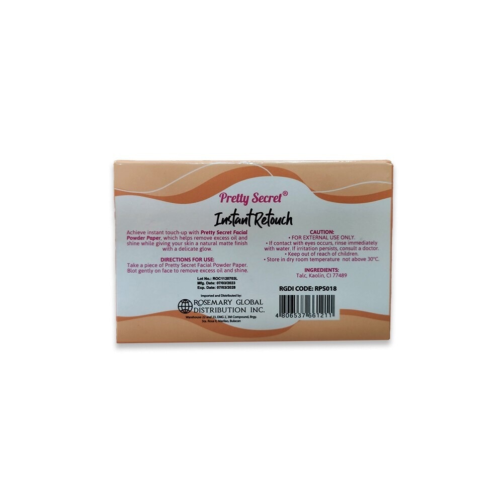 Facial Powder Paper 60 sheets