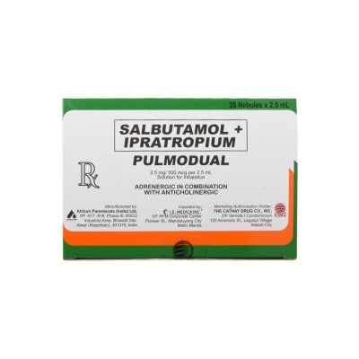 PULMODUAL Ipratropium + Salbutamol 500mcg/2.5mg Solution for Inhalation 2.5mL [PRESCRIPTION REQUIRED]