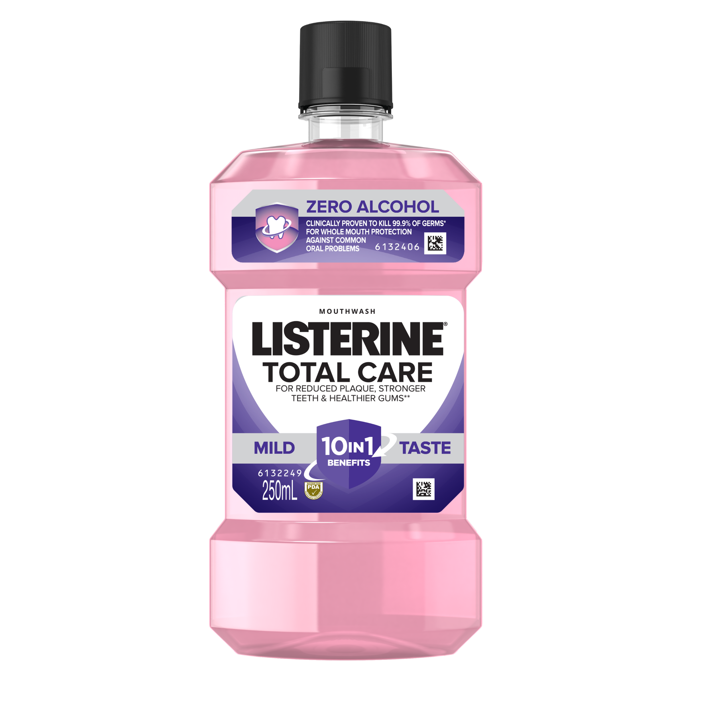 Listerine Total Care Zero Alcohol/ Alcohol Free Mouthwash 250ml - Mild Taste for Complete Oral Care