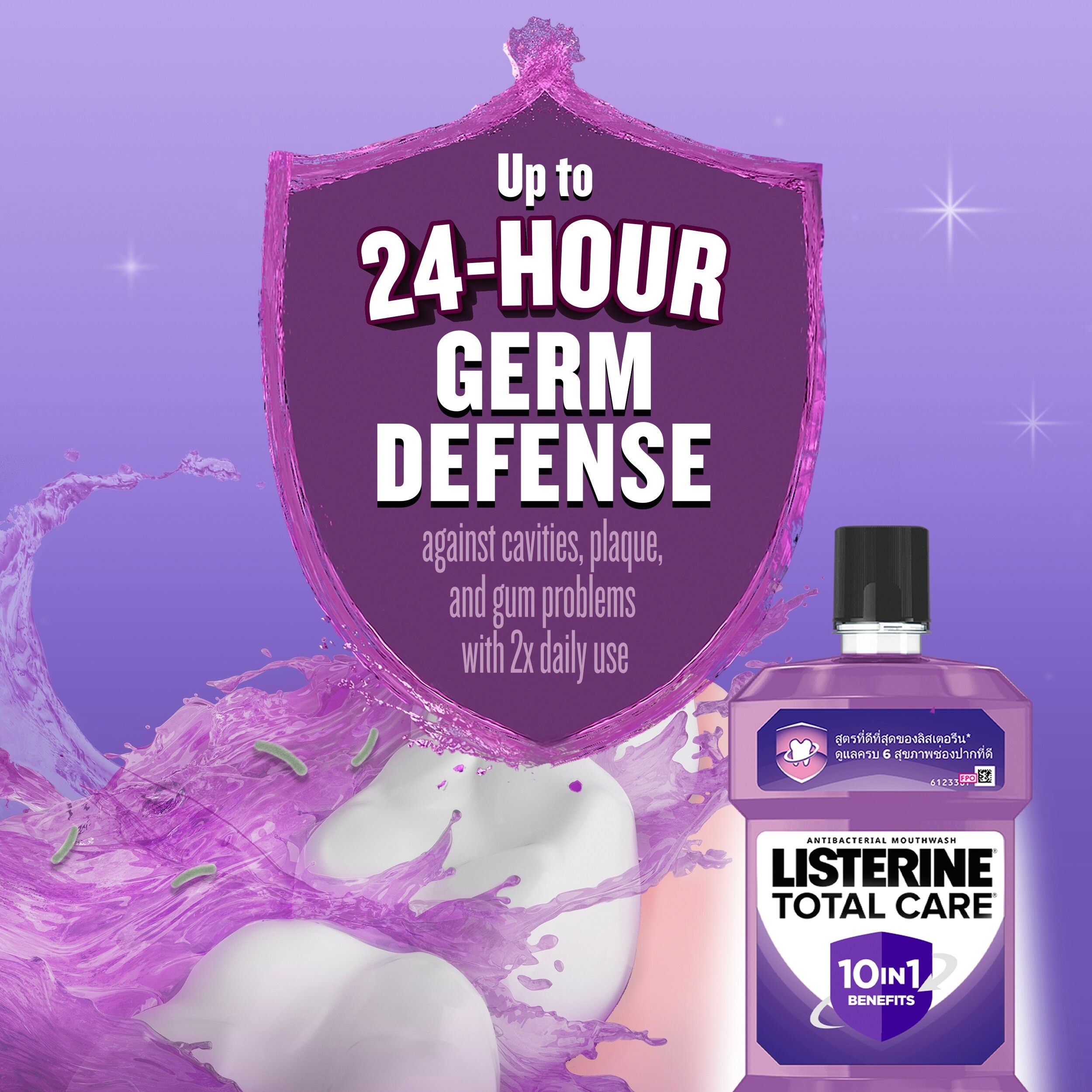 Listerine Total Care Zero Alcohol/ Alcohol Free Mouthwash 250ml - Mild Taste for Complete Oral Care