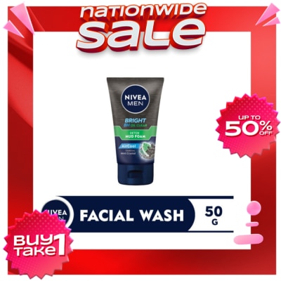 NIVEA NIVEA Men Bright Anti-Oil + Detox Mud Foam 50g