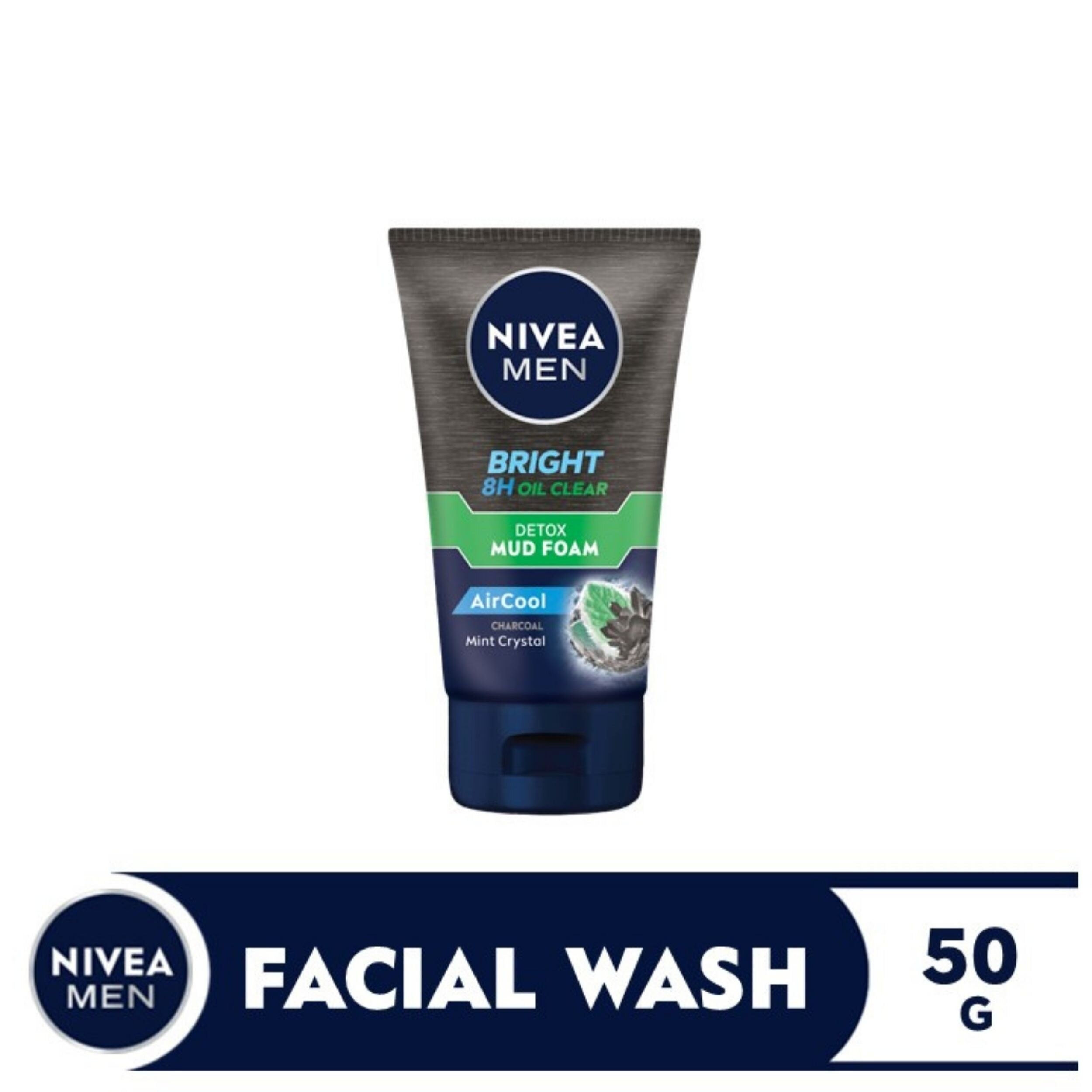 NIVEA Men Bright Anti-Oil + Detox Mud Foam 50g