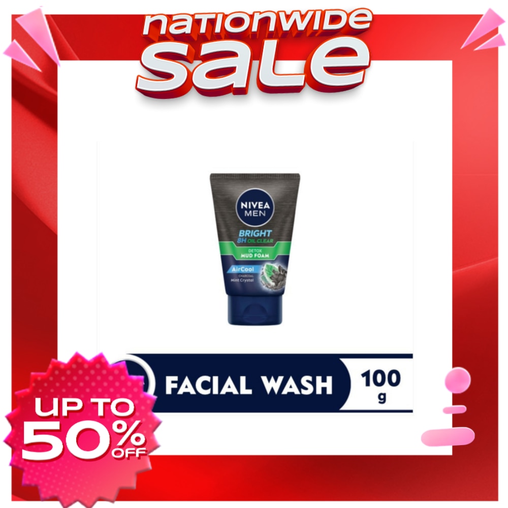 NIVEA Men Bright Oil Clear Mud Foam 100g