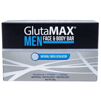 GLUTAMAX Men Face and Body Bar Natural Fiber Exfoliator 135g