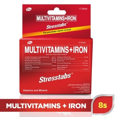 STRESSTABS Stresstabs Multivitamins + Iron 8 Tablets