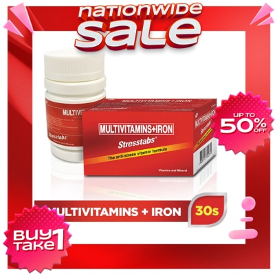 STRESSTABS Stresstabs Multivitamins + Iron 30 Tablets