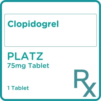 PLATZ Clopidogrel 75mg 1 Tablet [Prescription Required]