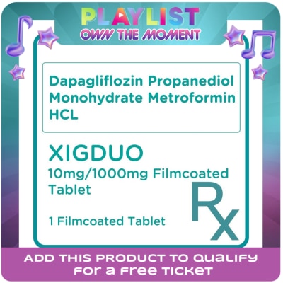 XIGDUO - Dapagliflozin Propanediol Monohydrate 10mg Metroformin Hcl 1000mg 1 Film Coated Tablet [PRESCRIPTION REQUIRED]