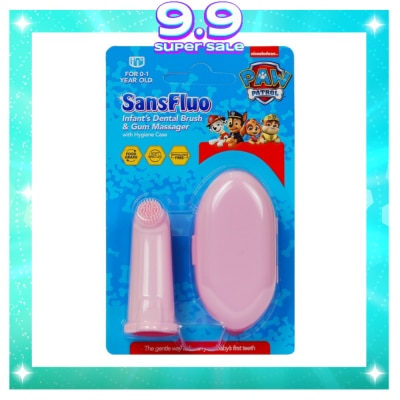 SANSFLUO Infant's Dental Brush and Gum Massager (Pink)