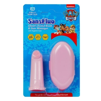 SANSFLUO Infant's Dental Brush and Gum Massager (Pink)