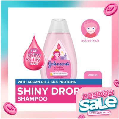 JOHNSONS BABY Johnson's Active Kids Shiny Drops Baby Shampoo 200ml Shampoo for Kids, For Kids Bath image